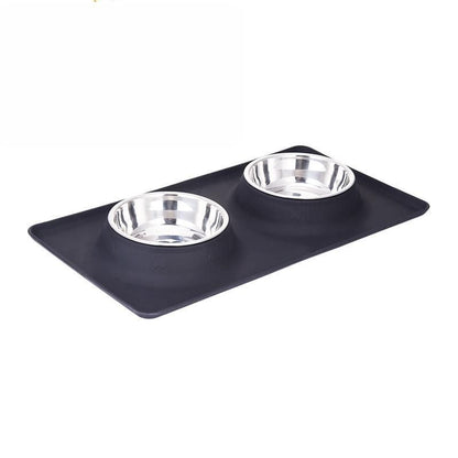 Gamelle en silicone et inox pour chien et chat - Tendre Fripouille