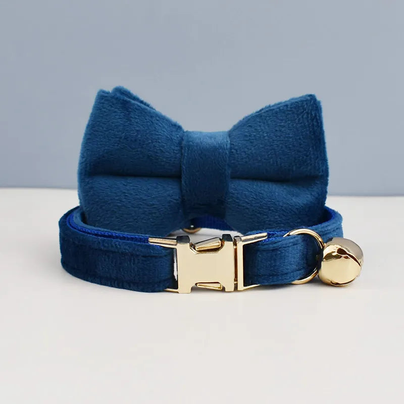 Collier pour chat personnalisé en velours