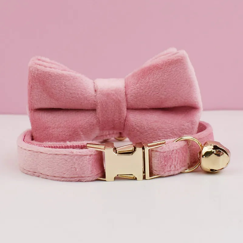 Collier pour chat personnalisable en velours