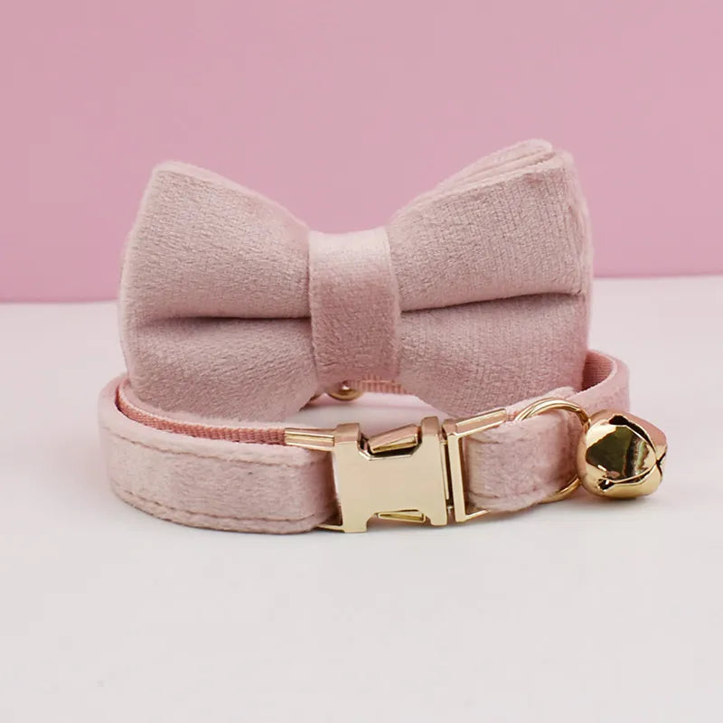 Collier pour chat personnalisable en velours