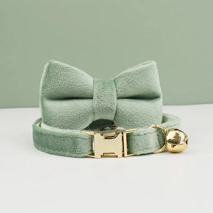 Collier pour chat en velours personnalisé