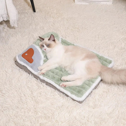 Tapis de lit doux et luxueux pour chat