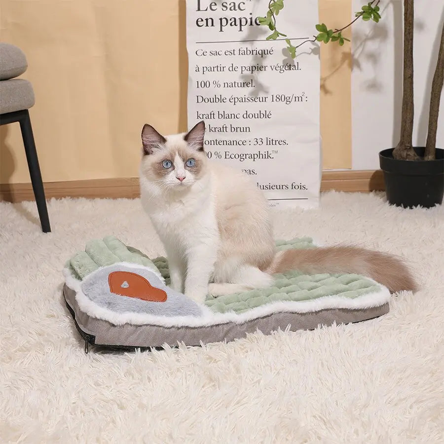 Tapis de lit doux et luxueux pour chat