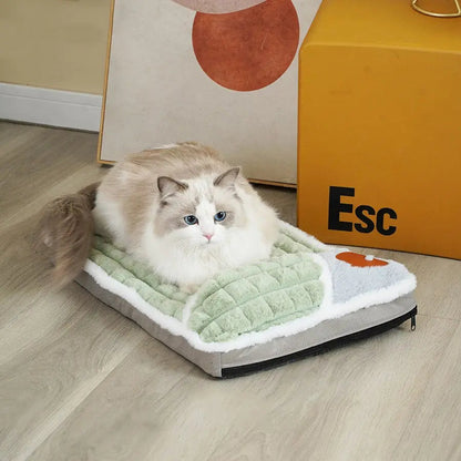 Tapis de lit doux et luxueux pour chat