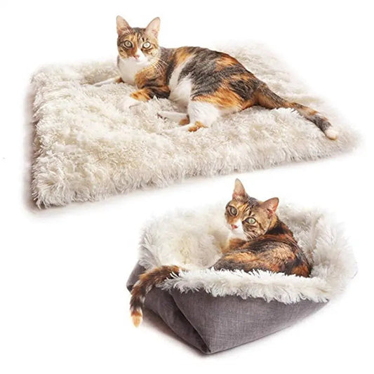 Tapis lit pour chat en velours