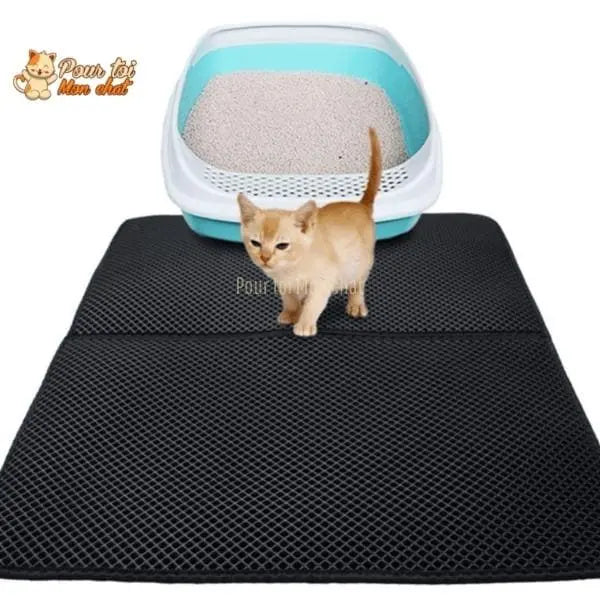 Tapis récupérateur de litière pour chat – Simple et Double-fond tapis litière