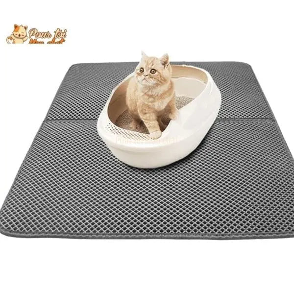 Tapis récupérateur de litière pour chat – Simple et Double-fond tapis litière