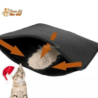 Tapis récupérateur de litière pour chat – Simple et Double-fond tapis litière