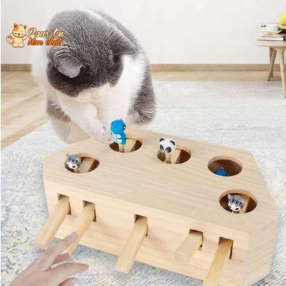 Jeu éducatif en bois - AttrapCat'™