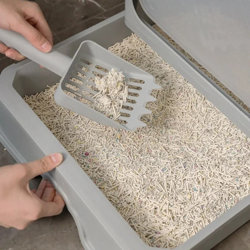 Caja de arena para gatos elegante e higiénica – LittyKitty4™