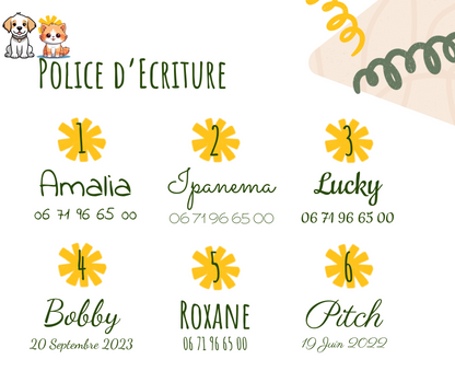 Personalized Yellow Cotton Cat Collar
