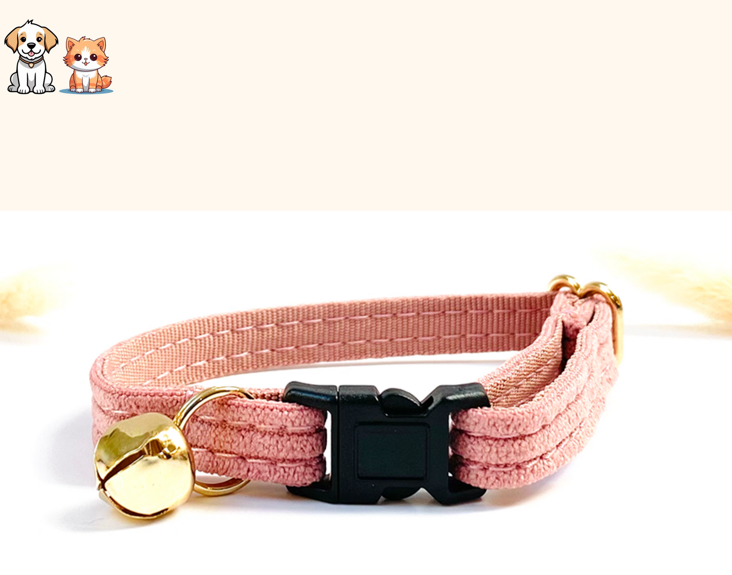 Coral Corduroy Anti-Strangulation Cat Collar