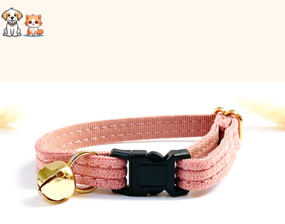Coral Corduroy Anti-Strangulation Cat Collar