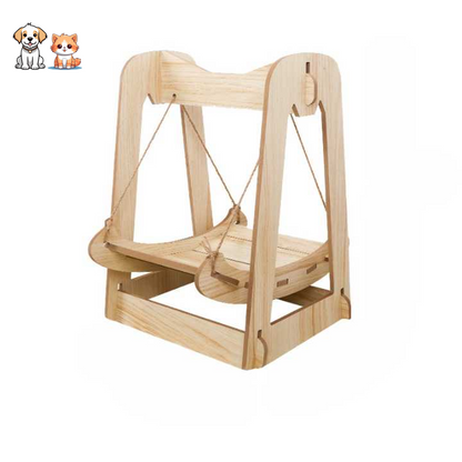 Wooden hammock bed for cats