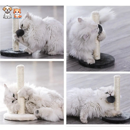 Torre de salto para gatos con cuerda de sisal