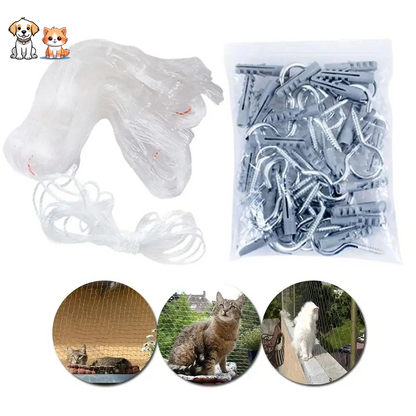 Filet de Protection Chat avec Accessoires de Montage