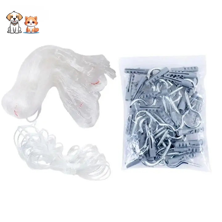 Filet de Protection Chat avec Accessoires de Montage