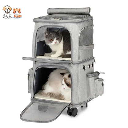 Bolsa para gatos plegable telescópica con ruedas