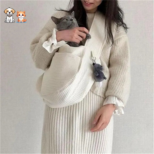 Handmade canvas cat purse