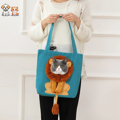 Portable Lion Design Cat Purse