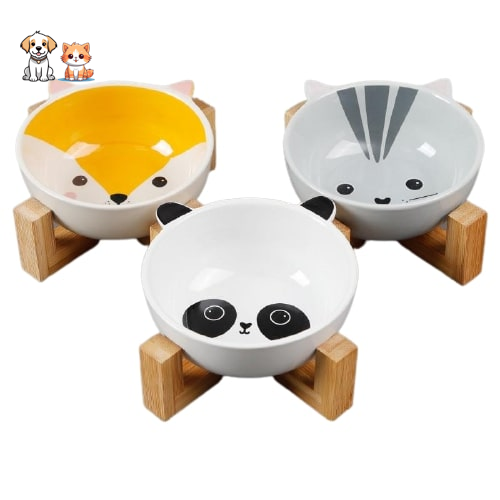 Gamelle pour chat design avec motifs d'animaux - Tendre Fripouille