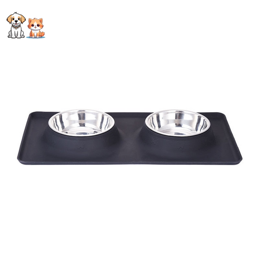 Gamelle en silicone et inox pour chien et chat - Tendre Fripouille