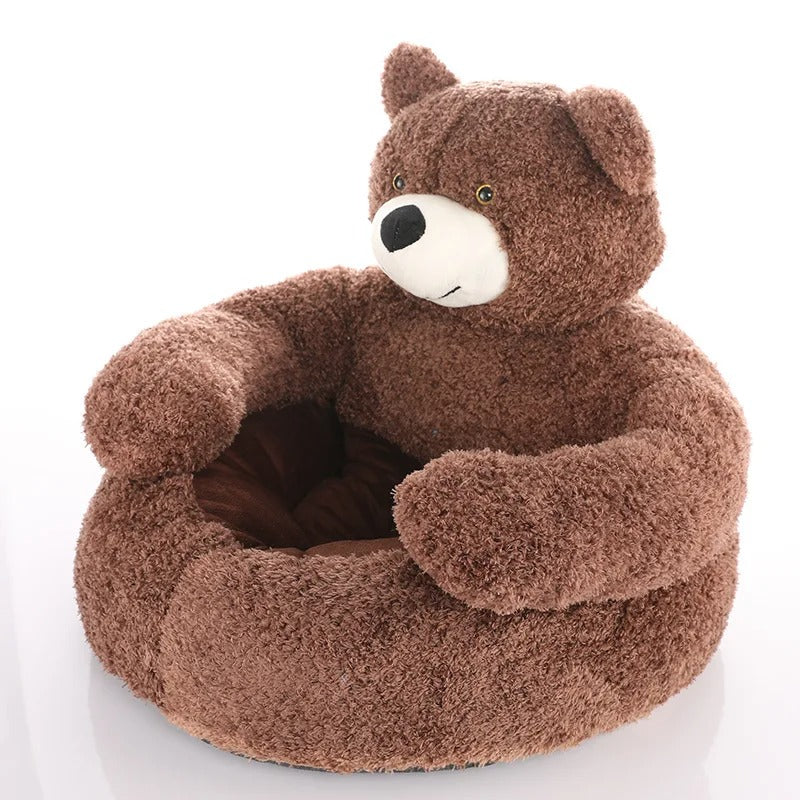 Niche en peluche ourson - Tendre Fripouille marron
