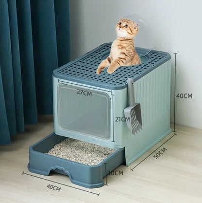 Caja de arena para gatos elegante e higiénica – LittyKitty4™